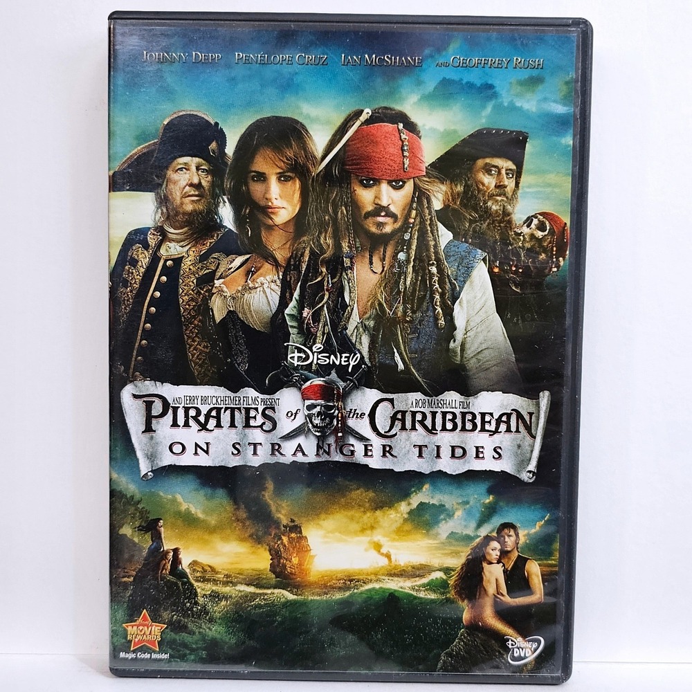 Pirates of the Caribbean On Stranger Tides DVD‎ Disney Johnny Depp Movie WS